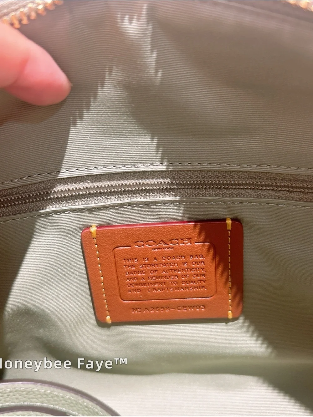 NWT Coach Rowan Satchel Bag In Signature Leather CEW03 Gold/Pistachio